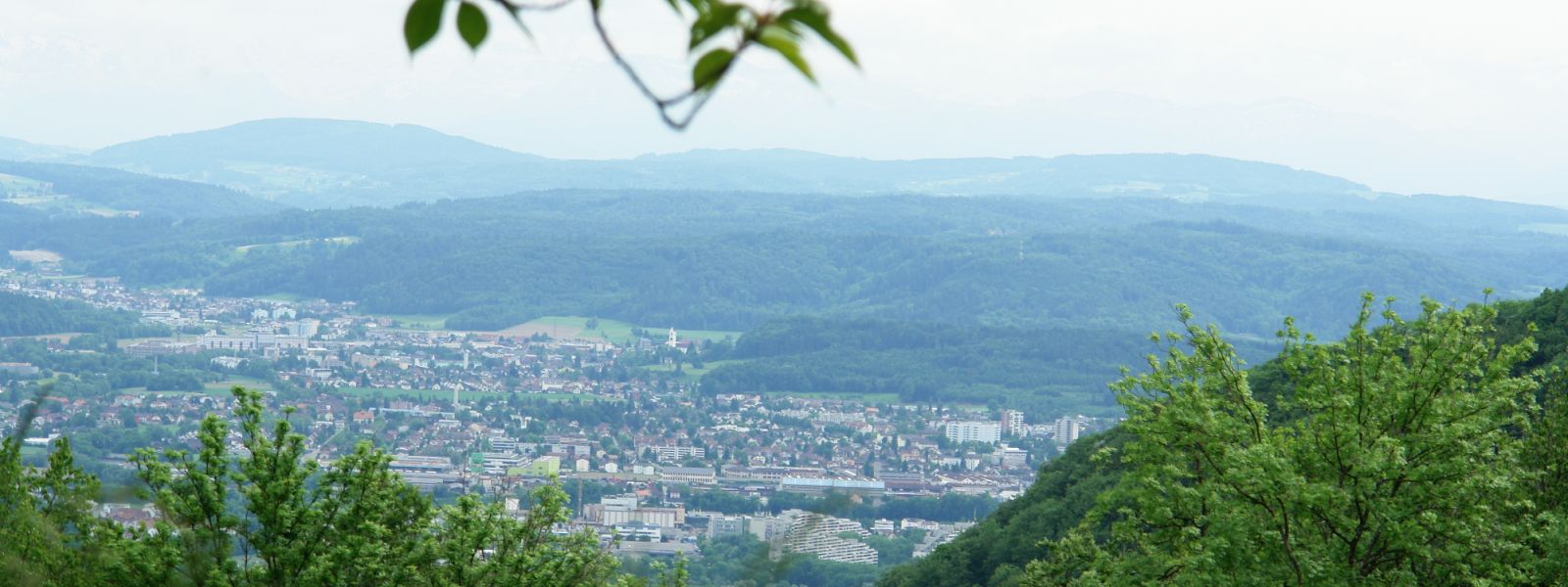 Aussicht vom Herzberg auf Aarau